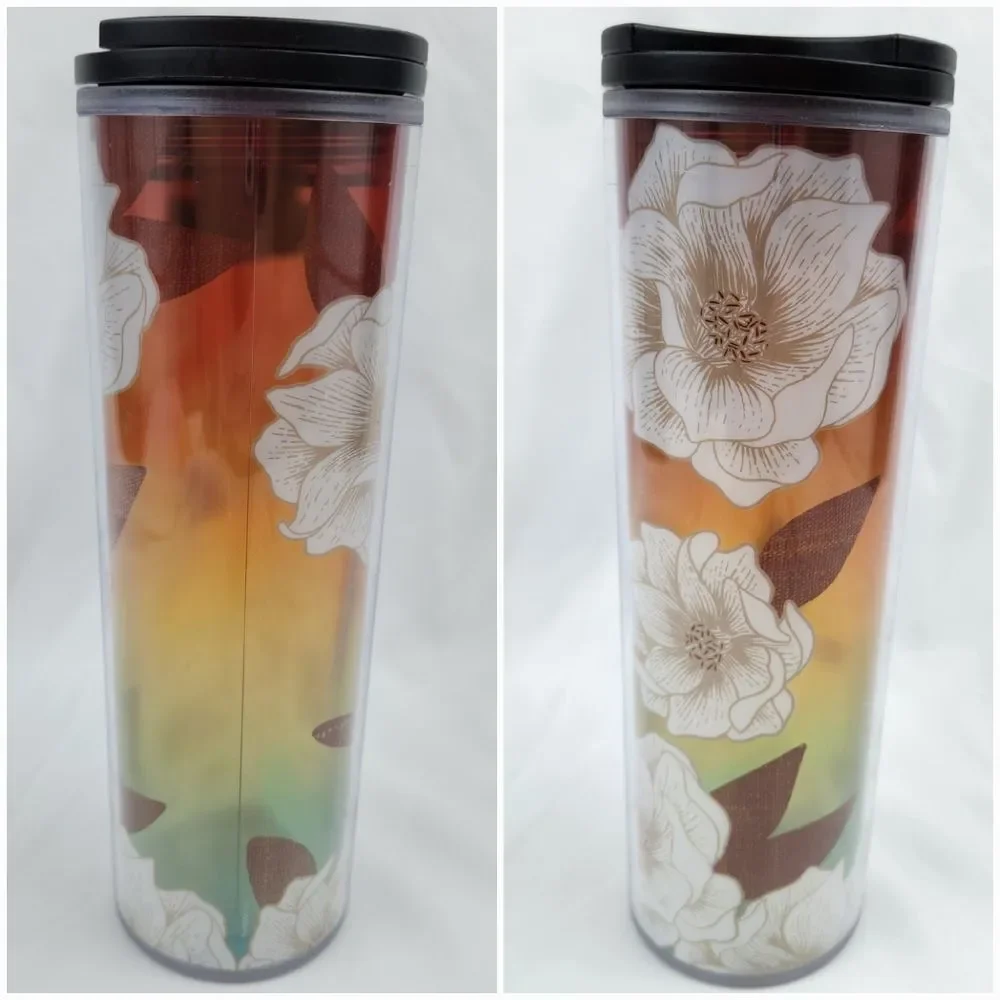 ☕️Starbucks 2019 Desert Cactus Flower Acrylic 16oz Travel Tumbler